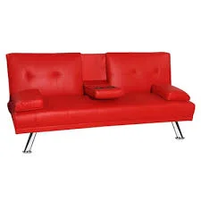 Sleeper couches with cupholders - pu leather